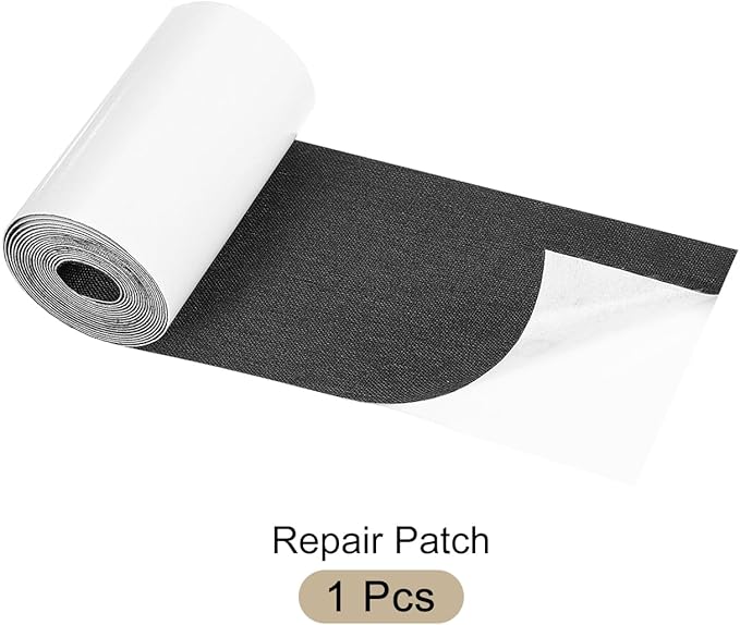 Repair Patches Repair Tape Self-Adhesive DIY Repair Patch Linen Gear Patch for Sofa, Furniture, Chair, Clothing,Tents,3.5x79 Inch,Black