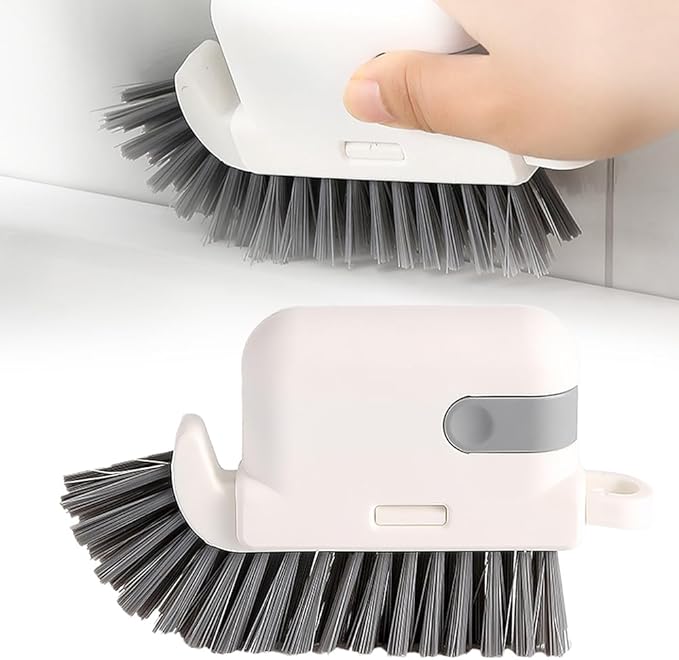 3-in-1 Window Cleaning Brush, 2025 New Magic Window Groove Cleaning Brush Set - Hand-Held Track Cleaner Tool for Sliding Doors, Window Sills, Tile Grout, Shutters, Deep Scrub Brush for Home (Grey)