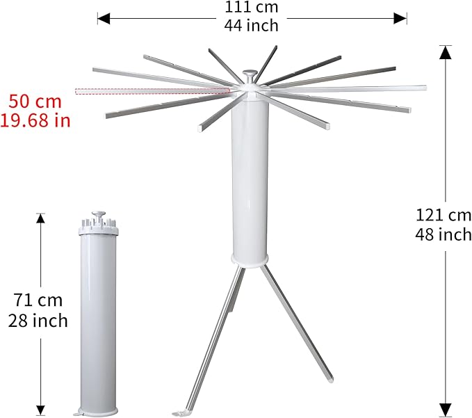 Clothes Drying Rack Tripod,Laundry Hanger Dryer Rack,Portable Foldable Drying Rack-Drying Rack Clothing Laundry Bedroom Household Aluminum-12rods