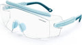 UKNOW Safety Goggles Over Glasses, Safety Glasses Anti Fog Wraparound Eye Protection, Protective Eyewear ANSI Z87.1