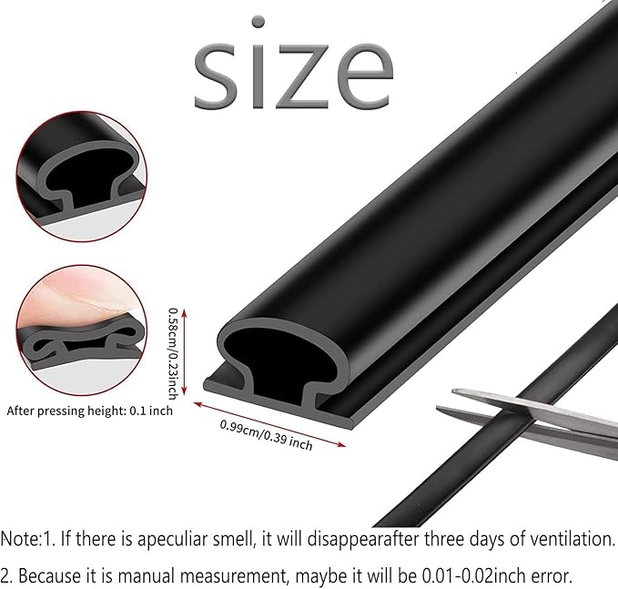 Brown Rubber Weather Stripping Door Seal Strip, D Shape Door Rubber Weather Seal Strip, SelfAdhesive Door Weatherstripping Soundproofing Door Sealing Strip for Windows (40 feet, Brown)