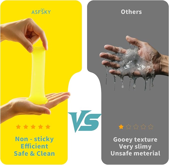 ASFSKY Car Cleaning Gel (Yellow,Lemon) Cleaning Putty Universal Dust Cleaning Car Interior Cleaner Keyboard Dust Remover Car Slime Gifts for Men Women Girl（1 Pack）