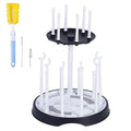 Baby Bottle Drying Rack,Double-Layer Bottle Drying Rack,Hold Up to 16 Baby Bottles,Suitable for Indoor, Kitchen, Living Room（Black and White）