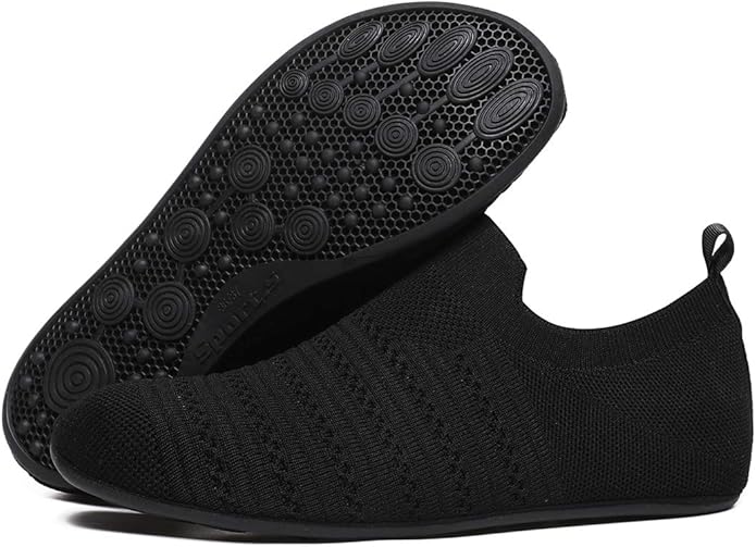QZKDM Lightweight Slip on Grip Indoor House Slippers Barefoot Non Slip Home Exercise Yoga Shoes for Men Women