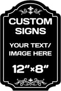 Custom Aluminum Weatherproof Metal Garden Signs - Multiple Sizes, Personalized Text & Picture Here