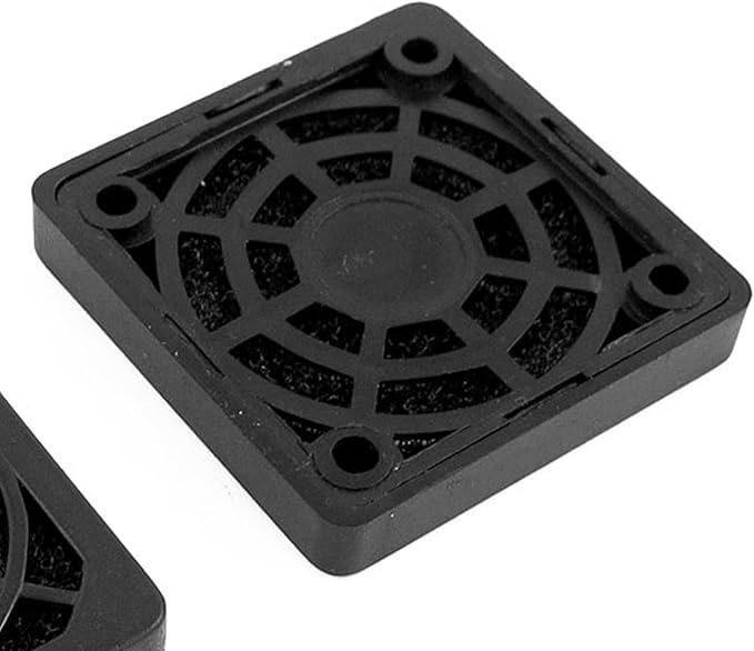 uxcell 40mm Desktop Computer Fan Dust Filter Grills Dustproof Case Cover, Plastic Square PC Fan Dust Mesh, Black - 2 Pack