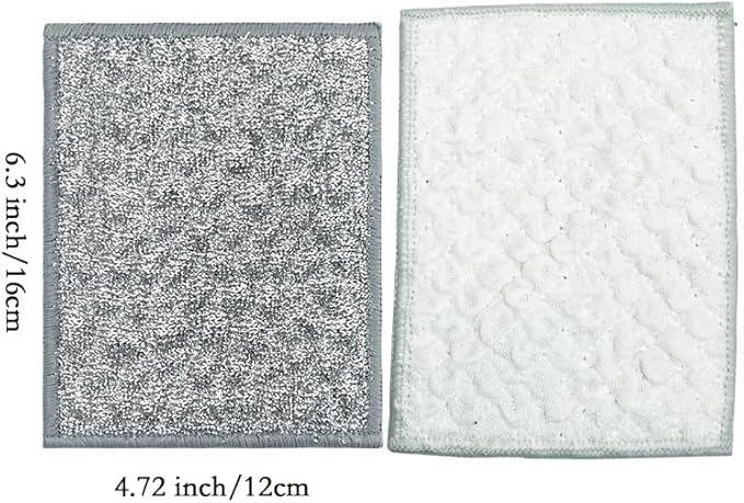 New Scratch-Resistant Multi-Functional Metal Wire Dish Cloth, Double-Sided for Wet and Dry use, Suitable for Washing Dishes, cookware, Sinks, stoves, and Kitchen Cleaning. (5PCS)