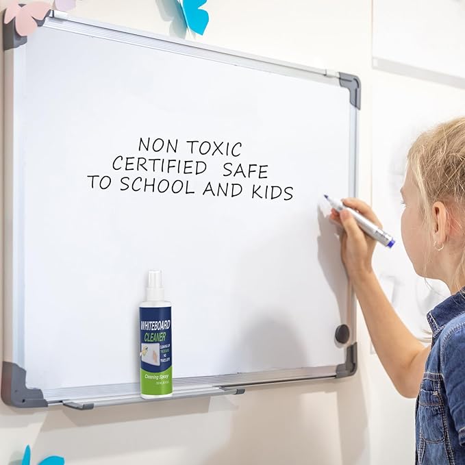 24 Pack Whiteboard Cleaner Spray Bottle 8.5oz Dry Erase Board Surface Cleaner White Board Cleaning Spray Removes Stubborn Marks from Chalkboard