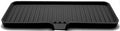 Happitasa Silicone Soap Dish Tray and Sponge Holder with Drain Chute | Bathroom and Kitchen Sink Organizer Caddy (Black, 12"x4", 7.4 Ounces)