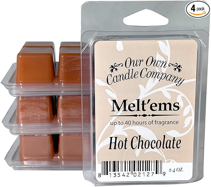 Our Own Candle Company Premium Wax Melt, Hot Chocolate Scent, 6 Cubes, 2.4 oz (4 Pack)