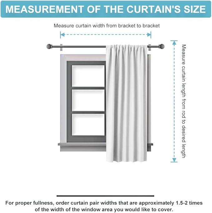 RYB HOME Bedroom Blackout Curtains - Black Curtains Solar Light Block Insulated Drapes Energy Saving for Bedroom Dining Living Room, 42 x 45 inches Long, Black, Set of 2