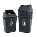 4 Packs 13 Gallon Commercial Heavy-Duty Trash/Garbage Can, Swing Lid Waste Container for Home/Garage/Kitchen/Outdoor/Driveway