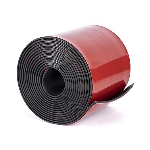 Adhesive Rubber Strips Neoprene Rubber Sheets, Rolls & Strips with Adhesive Backing Rubber Pads Self Stick Seal Rubber Gasket Adhesive Back for Matting Padding - 4" Wide x 1/16" Thick x 20' Long