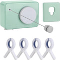 Retractable Clothesline Indoor/Outdoor, Anti-Sag for Drying Clothes Line Retracting Indoor/Outdoor, We Equipped This 13.8 Fts Laundry line Retractable with 4 Large Clips