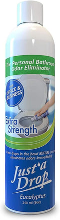 Prelam Just a Drop Odor Eliminator Refill Bottle - Long-Lasting and Eco-Friendly Formula - Leaves Bathroom Smelling Clean and Fresh - Fits into Your Purse - Easy To Use - Eucalyptus - 8 oz Refill
