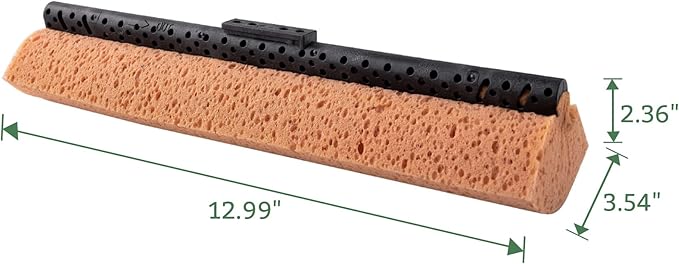Eyliden Sponge Mop with 1 Extra Reusable Absorbent Sponge Refills, Easy Squeeze, Self Wringing Mops for Kitchen Bathroom Office Hardwood Laminate Tile Marble Ceramic Floors Cleaning