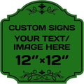 Personalized Aluminum Metal Signs - Weatherproof, Custom Text & Picture, Multiple Sizes, Hazard, Garden, Custom Door & Business Signs
