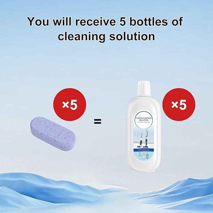 5 Bottles Compatible with Tineco Cleaning Solution 500ml Per Bottle Lavender Scents Floor Cleaner Compatible with All Robot Vacuums with Mopping and Cordless Wet/Dry Vacuum (Lavender Scents)