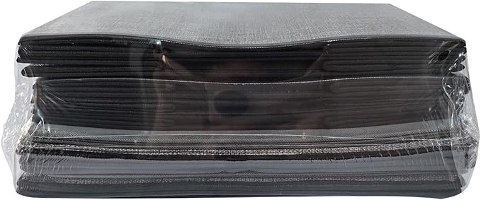 Storage Boxes, 15 x 9.8 x 8.3 Inch Baskets for Organizing with Lids, Fabric Bins with Handles, Decorative Linen Closet Organizers, Gray, 5 Pack