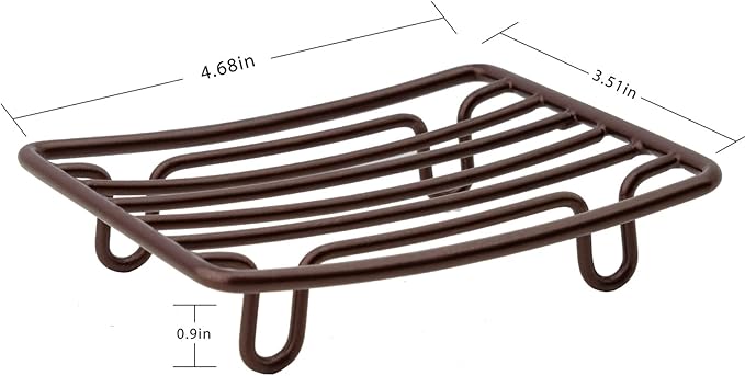 Bar Soap Dish Holder for Shower Bathroom Stainless Steel Rust Proof Self Draining, Bronze-2 Pack