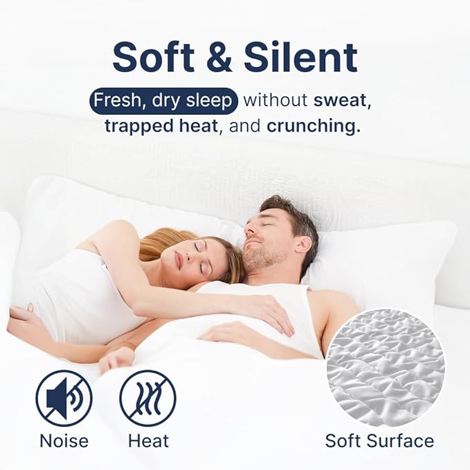 PAULATO BY GA.I.CO Twin Waterproof Mattress Protector – Mattress Cover for Twin Size Bed – Breathable Noiseless Hypoallergenic Machine Washable – Water Proof Protector with Deep Elastic Skirt