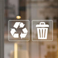 10 Pack Recycle and Trash Clear Stickers 3×3 Inches Vinyl Transparent Weatherproof Self Adhesive Waste Sign for Bins Home Business