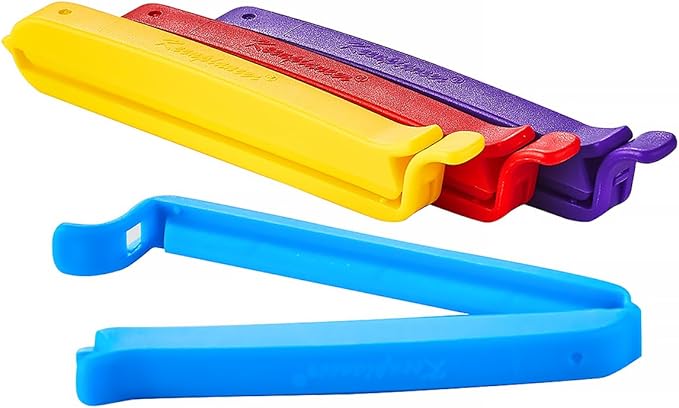 Keenpioneer Decorating Bag Sealing Clips, 32 Pack, Multipurpose for Food and Snack Storage, 3inch and 4inch Long