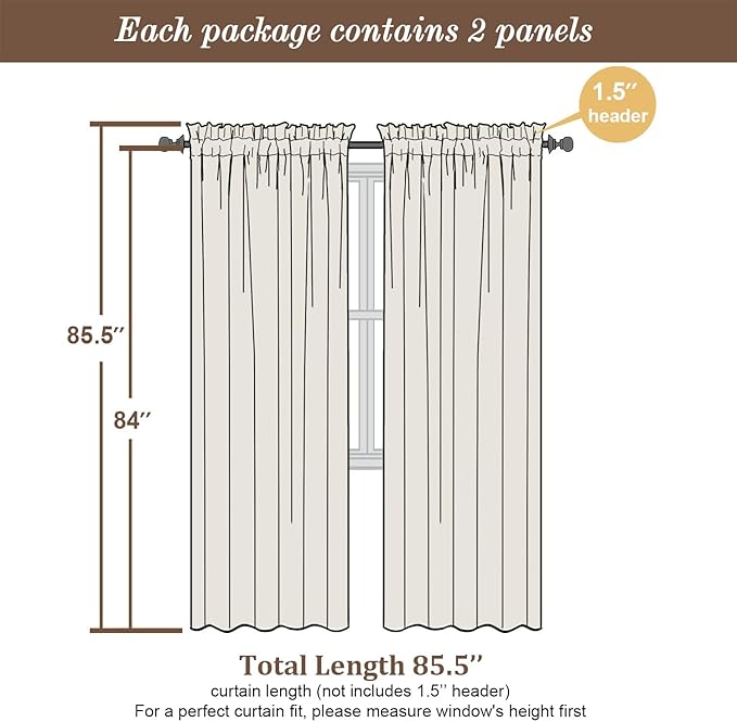 Chyhomenyc Sage Green Sheer Curtains 84 Inches Long 2 Panels, Light Filtering Green Curtains for Living Room, Soft Gentle Voile Rod Pocket Bedroom Window Drapes, 59Wx84L Inch, 2PCS