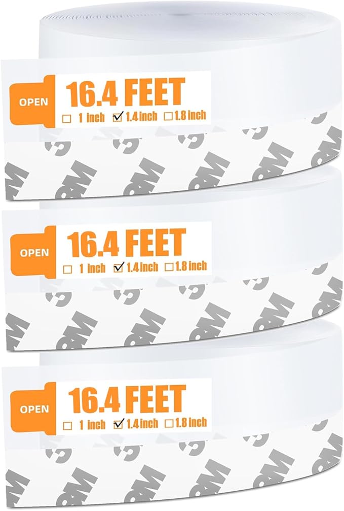 49.2 Ft Door Weather Stripping Door Seal Strip Tape,Silicone Door Draft Stopper,Self Adhesive Shower Door Bottom Seal, Door Insulation Strip for Door Frame Windows and Glass Gaps (Transparent, 35mm)