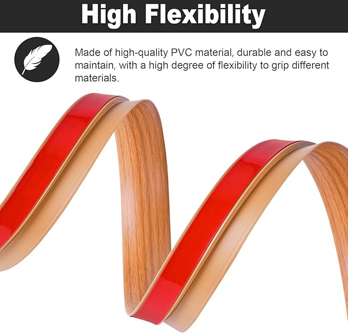 3.3Ft Carpet Floor Transition Strip, Self Adhesive Floor Edging Trim Strip, PVC Threshold Cover for Doorway, Floor Divider Strip Suitable for Threshold Height Less Than 5 mm - Light Brown Coffee