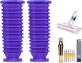 2 Pack Vacuum Lower Duct Hose Kit Compatible with Dyson V6,V7,V8,V10,V11,V15 Soft Roller Cleaner Head,Vacuum Attachment Replacement Parts for Home Cleaning, 1 Set Screwdrivers, 1 Clean Brush
