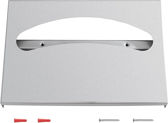 Commercial Toilet Seat Cover Dispenser - Wall Mount 304 Stainless Steel Holder - 250 Capacity for Disposable Covers - Public Restroom Bathroom Essential Fixture