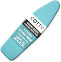 Extra Thick Ironing Board Covers with Pad Standard Size 15x54, Heat Reflective Full Scorch Resistant Padding, Snug Fit Non-Slip Nose Pocket Fastener Straps Elastic Edges, Turquoise