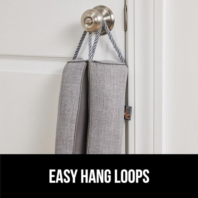 GORILLA GRIP Door Draft Stopper for Bottom of Doors, Weather Stripping Seal Blocks Hot Air, Noise, Bugs, Keeps Cold AC in, Sound Proofing Easy Install Gap Filler, Home Essentials, 38 Inch, Slate Gray