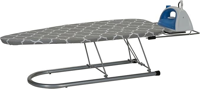 Household Essentials Tabletop Ironing Board with Iron Rest and Door Hanger | Compact Folding Ironing Station for Dorm Rooms, Apartments, and Small Spaces | 36.5"x12"