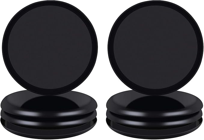 Ezprotekt 8 Pack Reusable Large Furniture Movers Sliders for Carpet, 5" Round Furniture Moving Pads, Carpet Sliders for Heavy Duty Sofa Bed Couch Fridge, Move Items Easily and Quickly (Black)
