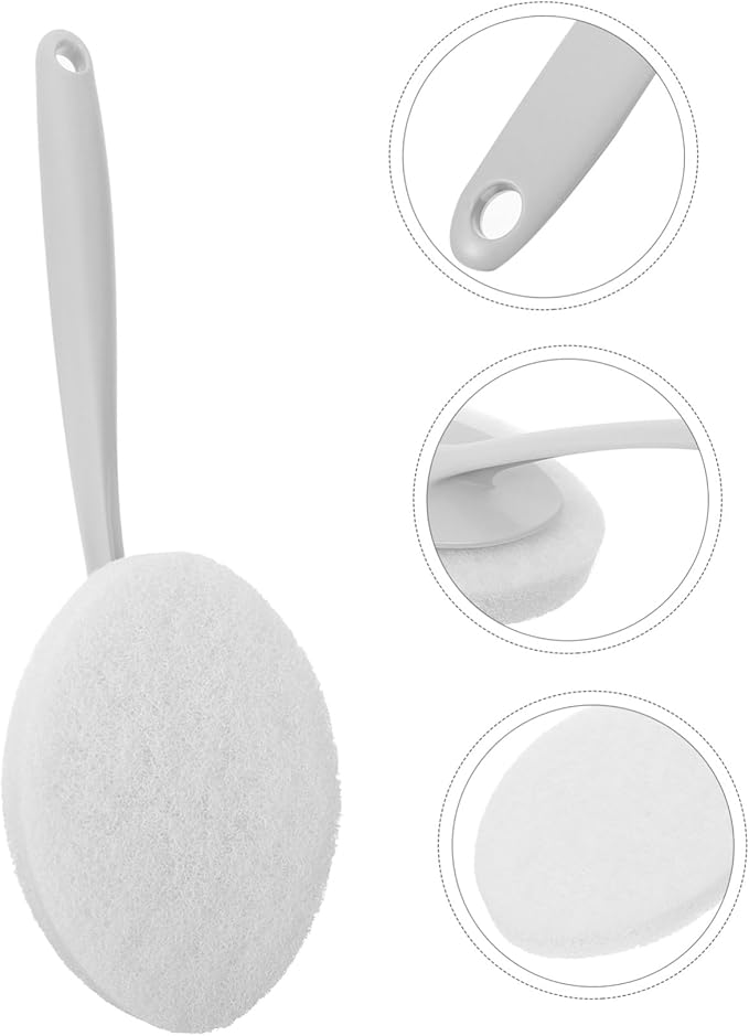 Sponge Brush Cleaning Tool for Bathroom Kitchen Durable Descaling Scrubber Lightweight Portable Suitable for Home Restaurant Hotel Use Gray