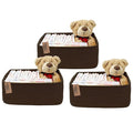 COMFY-HOMI 11.5"x7.5"x4.7" Storage Baskets for Organizing | Cotton Rope Woven Basket | Toy Storage Bin Box | Basket for Shelves, Closet Organizer Bin, Decorative Closet Shelf, 3 Pack, dark brown