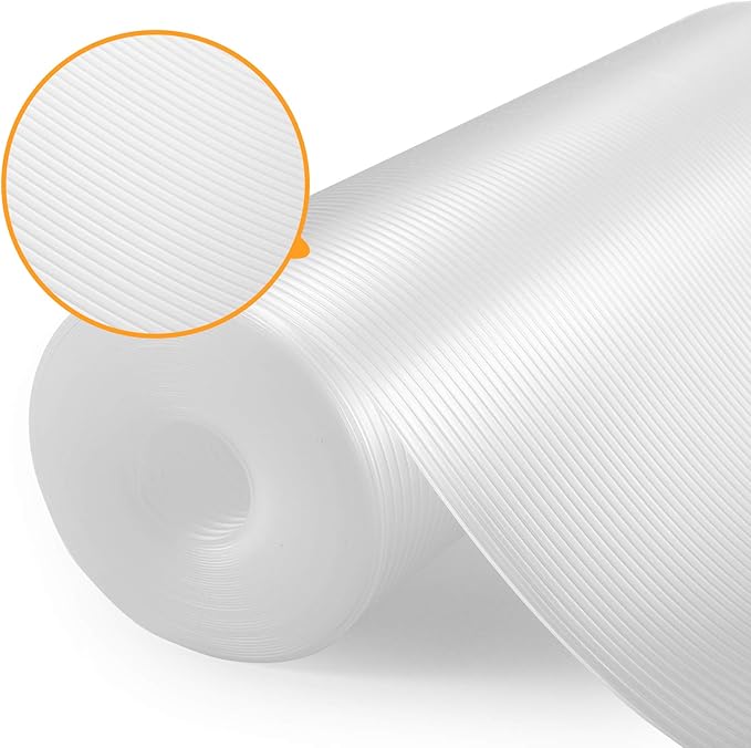 Glotoch Shelf and Drawer Liner for Kitchen Cabinet,12in x 30FT Non-Adhesive Cabinet Liners for Shelves Non Slip Waterproof Contact Paper for Cabinets Pantry Fridge EVA Wire Shelf Liner,Clear