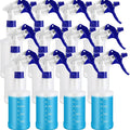 Eccliy 12 Pcs 16 Oz Plastic Spray Bottle, Adjustable Empty Reusable Sprayer for Cleaning, Planting, Water, Bathroom and Kitchen, BBQ, Commercial and Residential (Blue,Measurements)