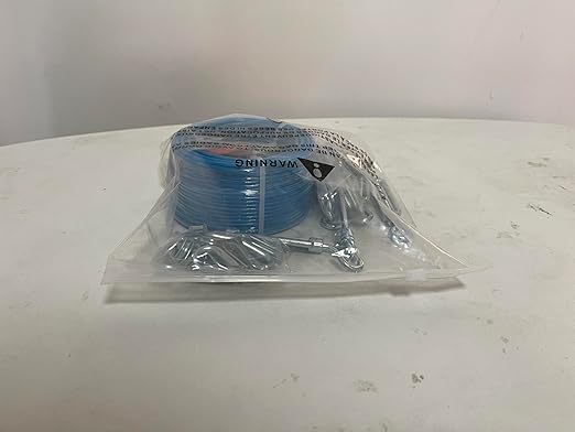 Turnbuckles for Cables Wire, 1/8" X 100Ft Blue PVC Coated Wire Rope Kit, Multi-use Steel Cable for Grape Vines/Clothes Line Outdoors for T Post/String Light Hanging/Garden Wire