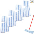 4 Pack Microfiber Mop Pads for O Cedar Mop Replace Head, Flip Mop Refills Compatible with O-Cedar Hardwood Floor 'N More, Reusable & Washable Mop Covers for Dry/Wet Use