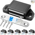 Cabinet Magnetic Catch Door Latch 30LB for Kitchen Drawer Magnets to Stay Closed Magnetic Catch Closet for Drawer（Black 6 Pack）