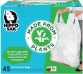 Hippo Sak - Plant Based Tall Kitchen Garbage Bags with Ergonomic Handles - 13 Gallon Trash Bags - Recyclable & Reduced Carbon Footprint - Super Strong and Leak Proof Tall Kitchen Trash Bags (45 Count)