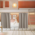 RYB HOME Small Curtains for Door Windows - Blackout Thermal Insulating Drapes for Home Theatre Bathroom Basement Cafe RV Camper Windows Blinds, Wide 34 x Long 30, Sand, 1 Pair