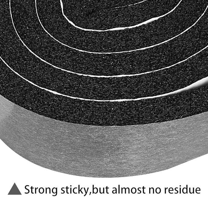 2 Rolls 1 Inch W 3/8 Inch T Weather Stripping Air Conditioner Open Cell Foam Seal Tape, Window Insulation High Resilience Seal Strip for Doors Window,Total 16FT