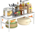 Expandable adjustable stackable kitchen organizer,Spice Racks,Counter Shelf for Cabinets,Small Cupboard Organizers,Heavy Duty Metal Pantry Storage Shelves Racks for kitchen, cabinet, study, bathroom