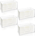 4Pack Acrylic Paper Towel Dispenser, Napkin Holder for Bathroom, Kitchen & Countertop – Paper Towel Holder Z-Fold/C-Fold/Multi-Fold Holder, Shatter-Resistant & Space-Saving (4)