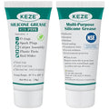 KEZE Silicone Grease Automotive PTFE Lubricant Sliding Glass Door Grease Tube 92003 Lube for Plumbing Faucet O Rings Plastic Parts Water Filter Window Track Rail 1 oz 2-Tube