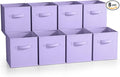 Sorbus Fabric Storage Cubes - 8 Foldable Storage Bins for Organizing Pantry, Cubbies, Toy Box - Clothes Storage & Closet Organizer - 11 Inch Collapsible Cube Baskets for Shelves with Handle